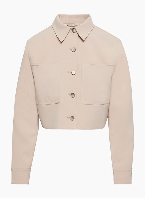 LITTLE CROPPED JACKET - Button-up cropped crepe jacket
