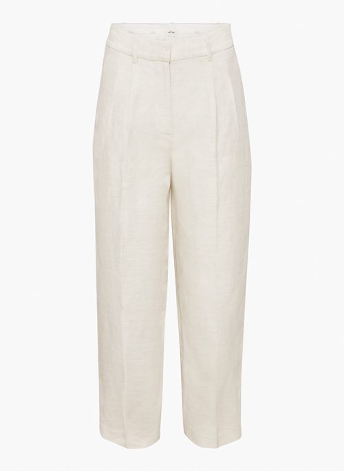 CARROT LINEN PANT - High-waisted linen carrot pants
