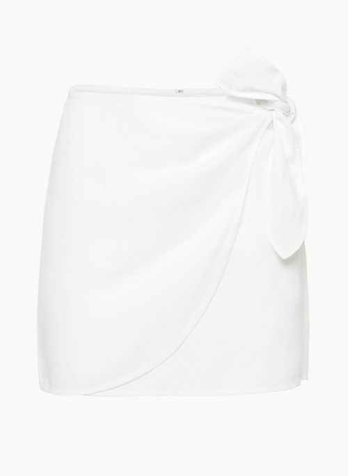 PARTHENON LINEN SKIRT - High-waisted organic linen mini skirt