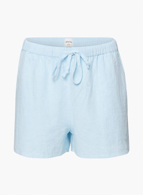 SAIL LINEN MINI SHORT - Mid-rise linen shorts
