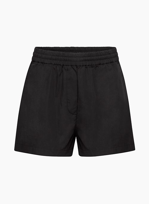 WHITLOCK POPLIN SHORT - High-waisted cotton poplin shorts