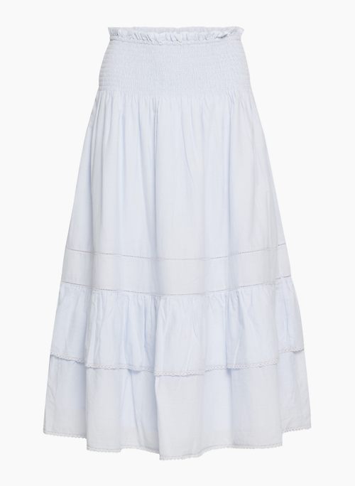 DIMITRI SKIRT - Smocked and tiered maxi skirt