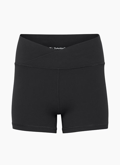 TNABUTTER™ CROSSOVER HI-RISE 3" SHORT - High-waisted bike shorts with crossover waistband