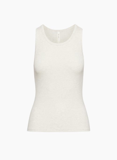 LUXE LOUNGE CONCISE TANK - Ribbed crewneck tank