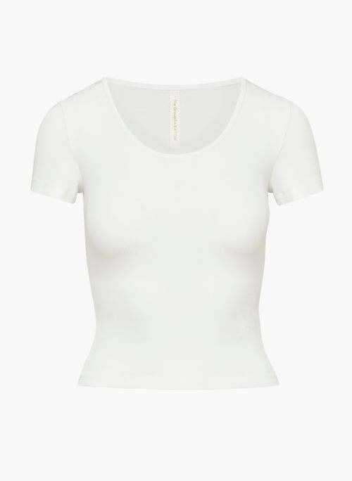 LUXE LOUNGE HARMONY T-SHIRT - Ribbed scoopneck t-shirt