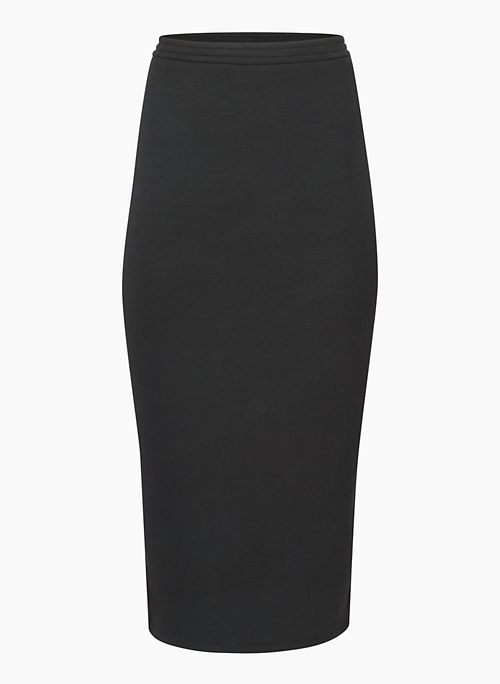 LUXE LOUNGE TOMORROW SKIRT - Mid-rise ribbed pencil skirt