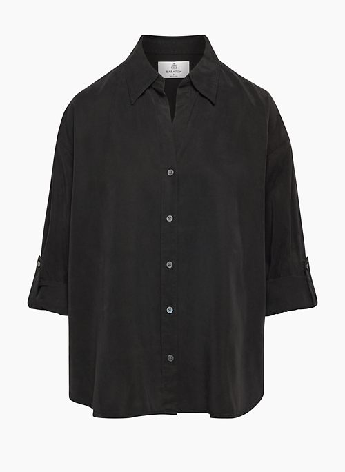 ARCHIVE SHIRT - Oversized drapey twill button-up shirt