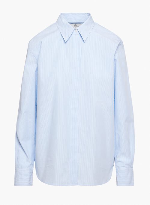 NEW ESSENTIAL RELAXED POPLIN SHIRT - Relaxed 100% cotton poplin button-up shirt