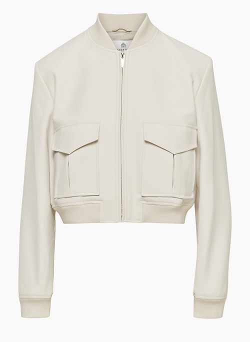 SUCCESSION BOMBER - Softly structured bomber jacket with shoulder pads