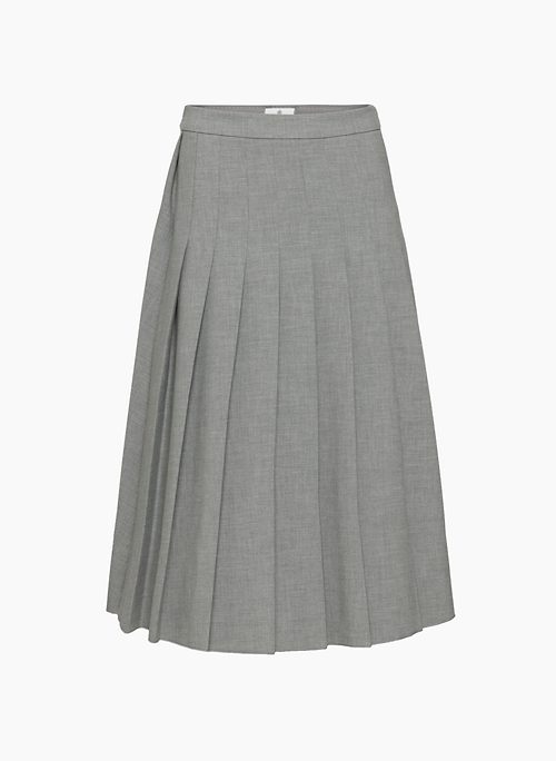 DIDI PLEATED SKIRT - Softly structured high-waisted pleated midi skirt