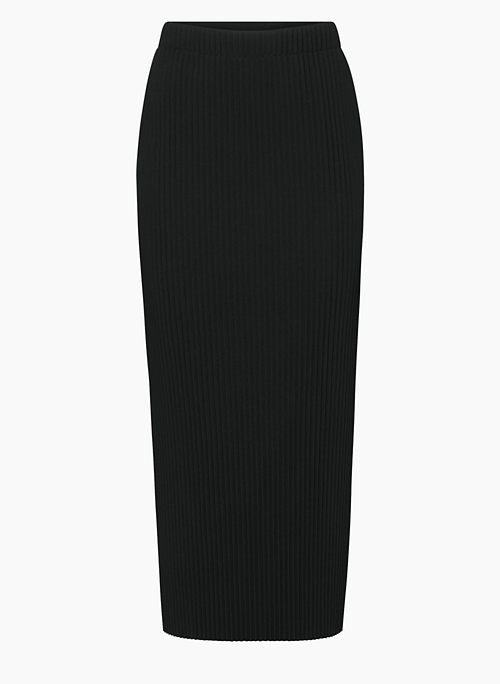 WISDOM SKIRT - High-waisted plisse maxi pencil skirt