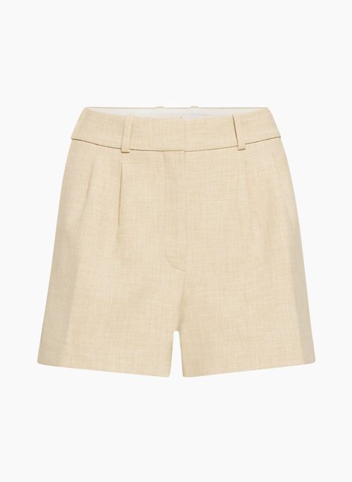 PLEATED MINI SHORT - Softly structured high-waisted pleated shorts