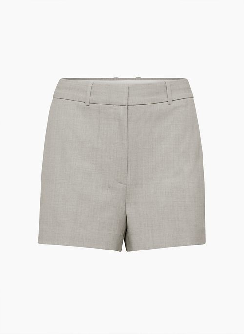 AGENCY MINI SHORT - Wool twill high-waisted shorts