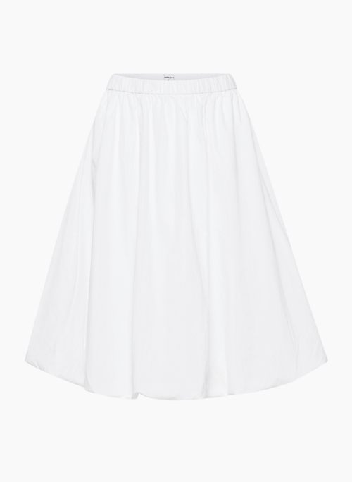 BUBBLY POPLIN SKIRT - Cotton poplin bubble midi skirt