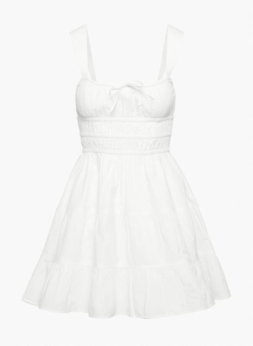 MARTINE POPLIN DRESS - Tiered cotton poplin mini dress