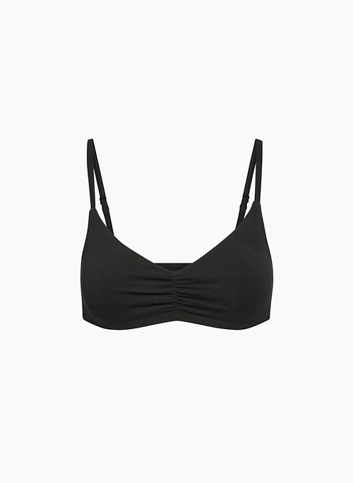 CHILL RUCHED BRA TOP - Stretch cotton jersey bra top with ruching