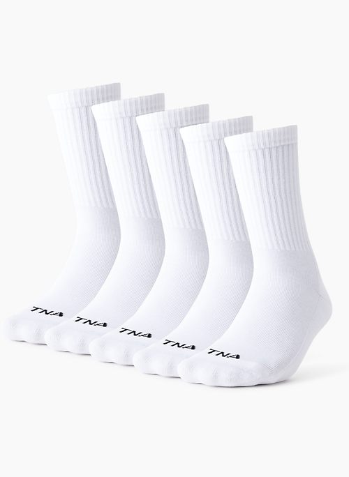 BEST-EVER CREW SOCK 5-PACK - Base Cotton™ everyday cotton crew socks, 5-pack