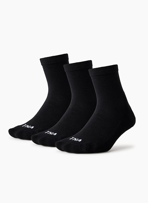BEST-EVER ANKLE SOCK 3-PACK - Base Cotton™ everyday ankle socks with jersey cuff, 3-pack