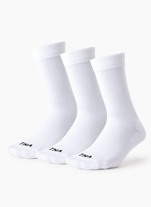 BEST-EVER CREW SOCK 3-PACK - Base Cotton™ everyday crew socks with jersey cuff, 3-pack
