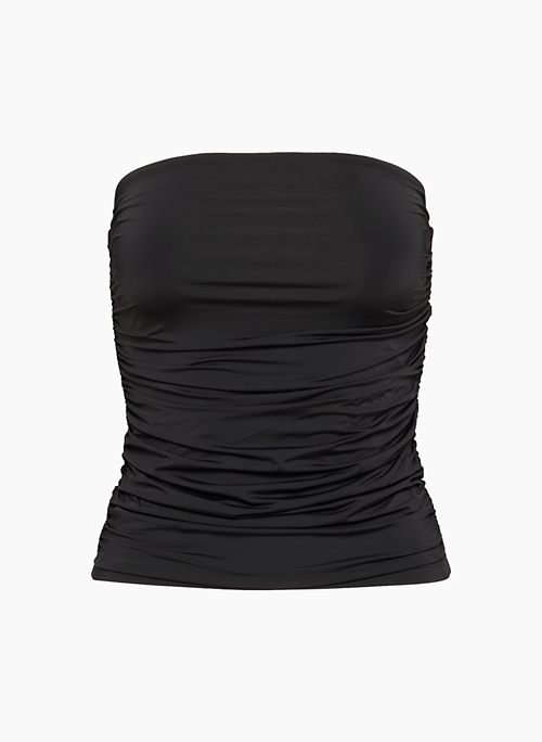 PURITY TUBE TOP - Soft-shine jersey ruched tube top