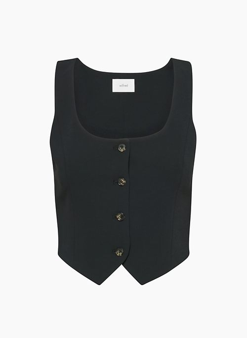 ROCCO VEST - Slim-fit crepe button-up vest