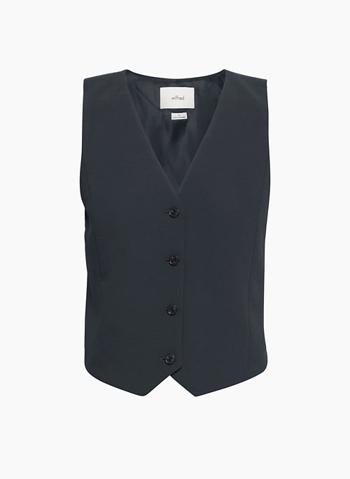 PESCI VEST - Classic button-up crepe suit vest