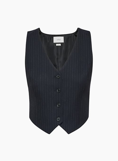PACINO VEST - Slim-fit twill button-up vest