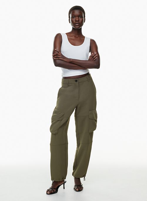 Sueded Twill Deep Green Cargo Pants Deep Green / 2