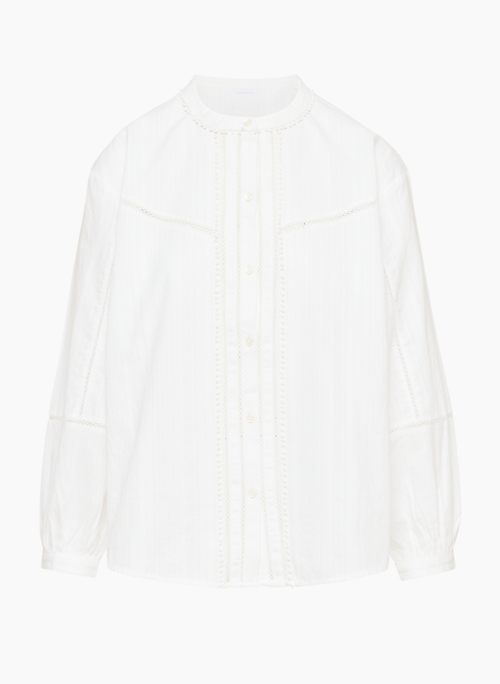 SORRENTO BLOUSE - Button-up cotton dobby blouse
