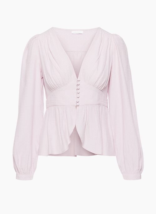 SARDINIA BLOUSE - Peplum button-up blouse