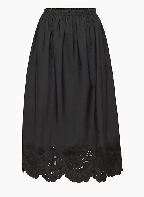 BEACHSIDE POPLIN SKIRT - Cotton poplin maxi skirt