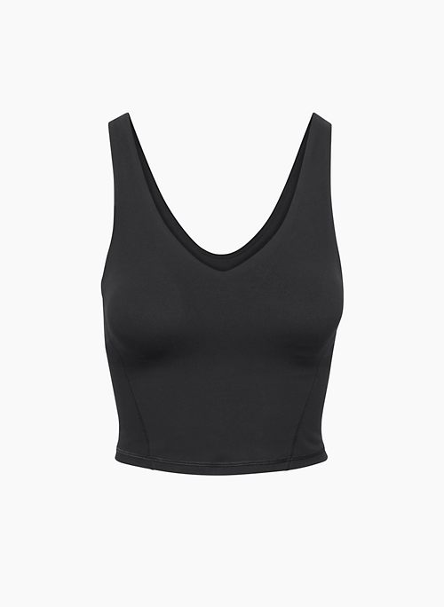BUTTER VITALITY SPORTS TANK - Light-support V-neck sports tank with built-in bra