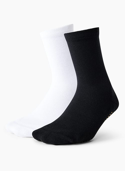 STUDIO PRO CREW SOCK 2-PACK - Organic cotton non-slip performance crew socks, 2-pack