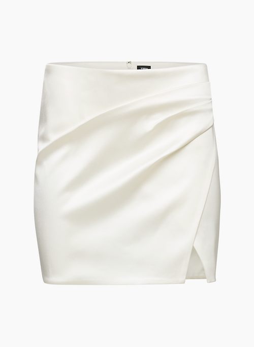SILO SATIN SKIRT - Satin wrap mini skirt