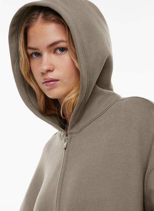 Sweatfleece COZY FLEECE MEGA CROPPED ZIP HOODIE | Aritzia US