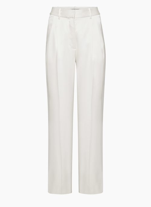 THE EFFORTLESS PANT™ SATIN - High-waisted pleated satin trousers