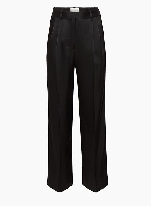 THE EFFORTLESS PANT™ SATIN - High-waisted pleated satin trousers