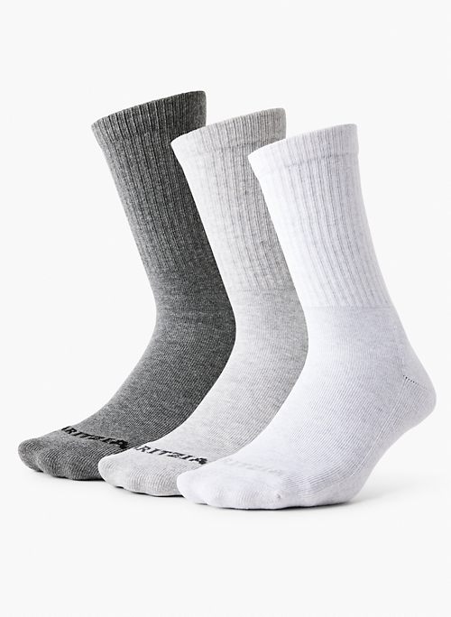 BEST-EVER CREW SOCK 3-PACK - Base Cotton™ everyday crew socks, 3-pack