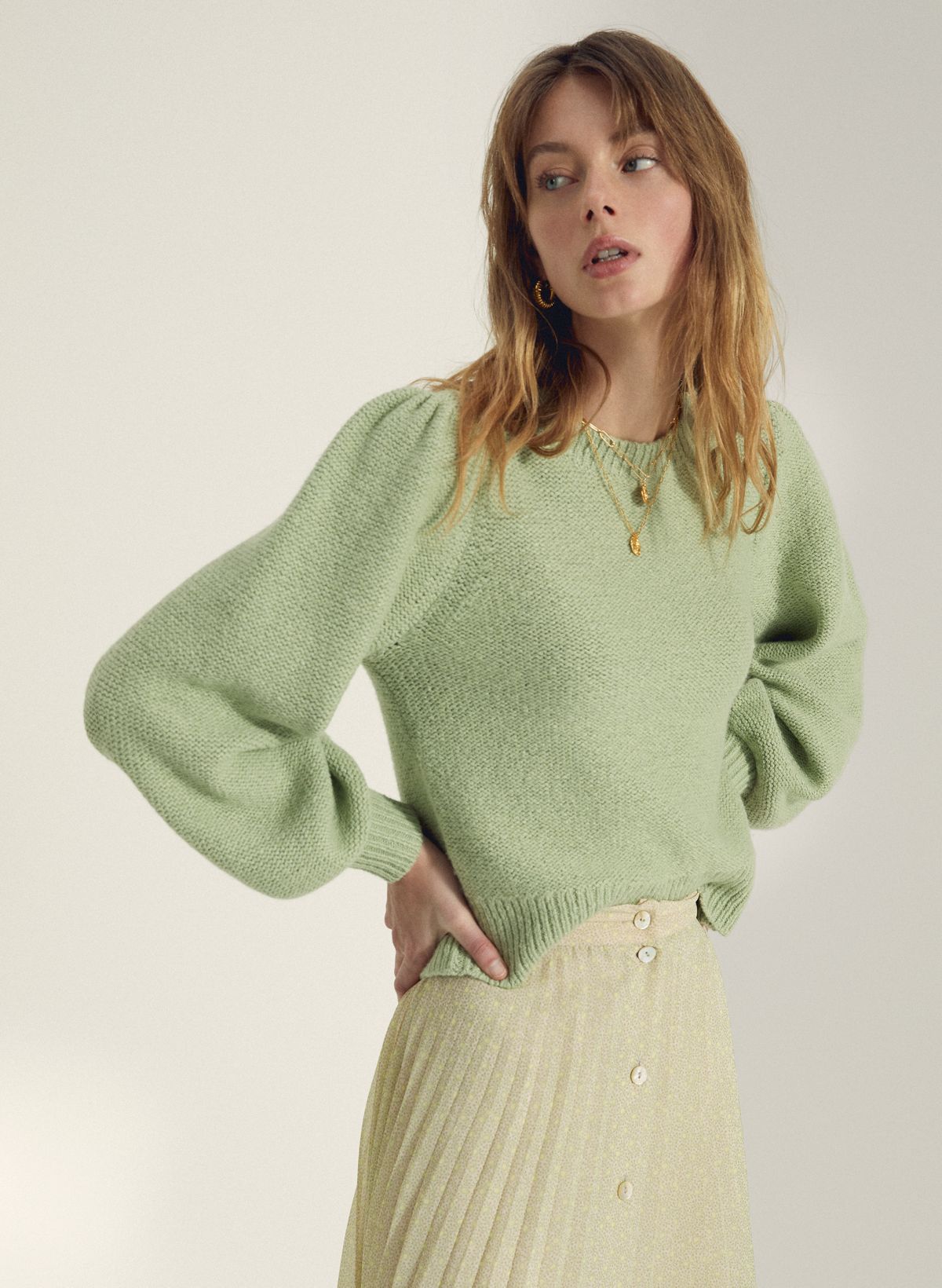 メーカー包装済 Abel Big knit - pullover PISTACHIO BIG レディース