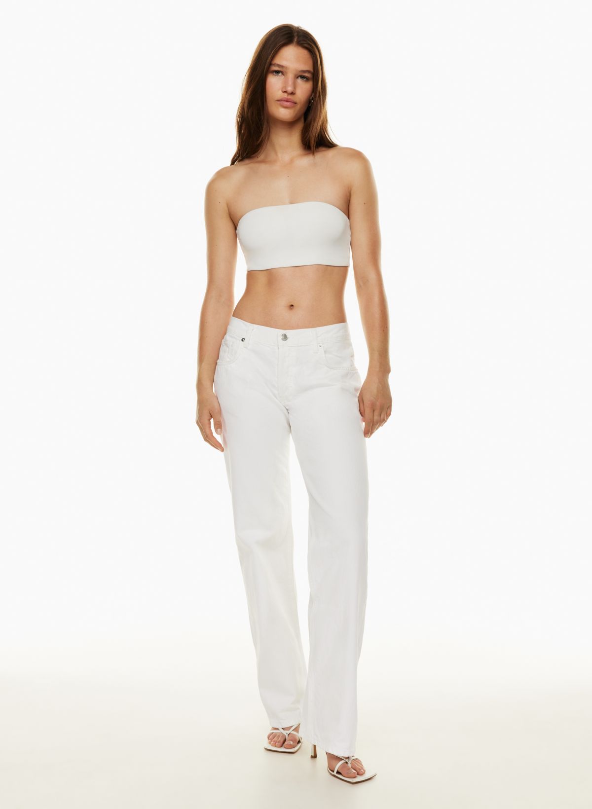 white low rise baggy jeans