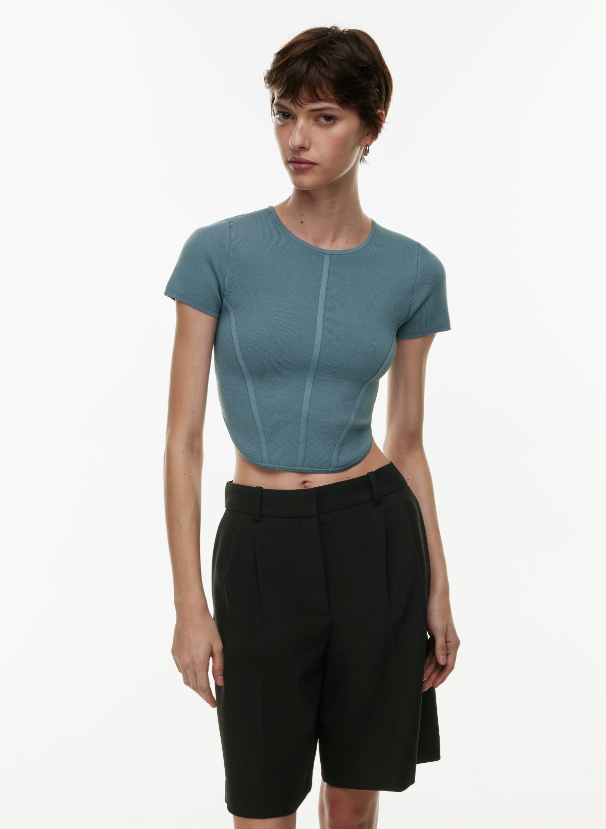 Babaton SCULPT KNIT BUSTIER TOP | Aritzia CA