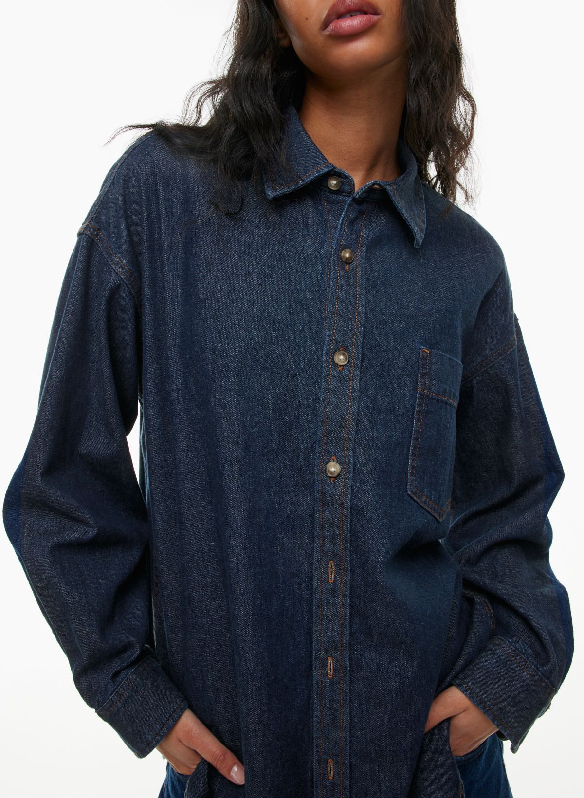 Denim Forum THE '80S COMFY DENIM SHIRT | Aritzia CA