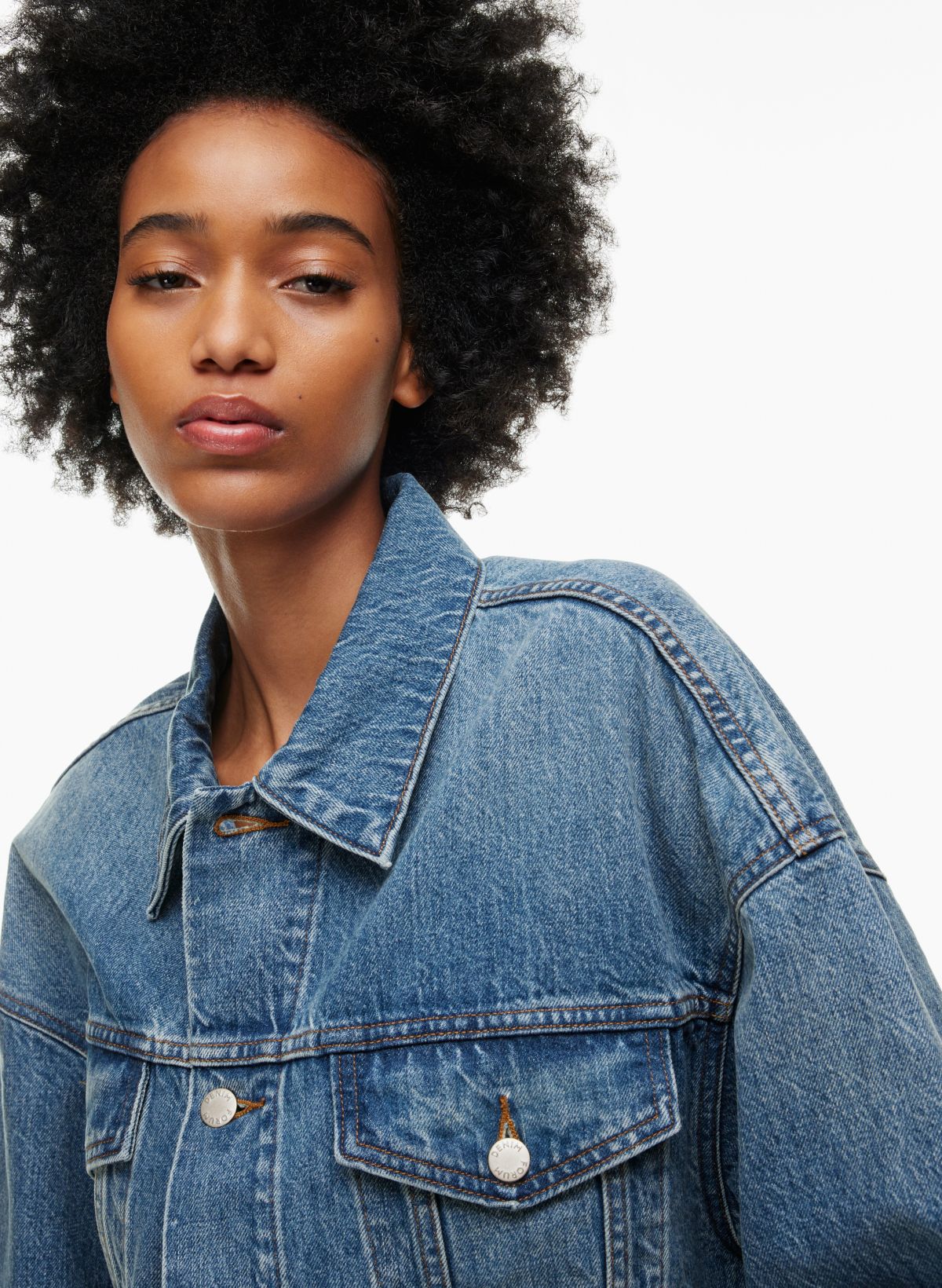 Denim Forum THE ALI VINTAGE DENIM JACKET | Aritzia CA