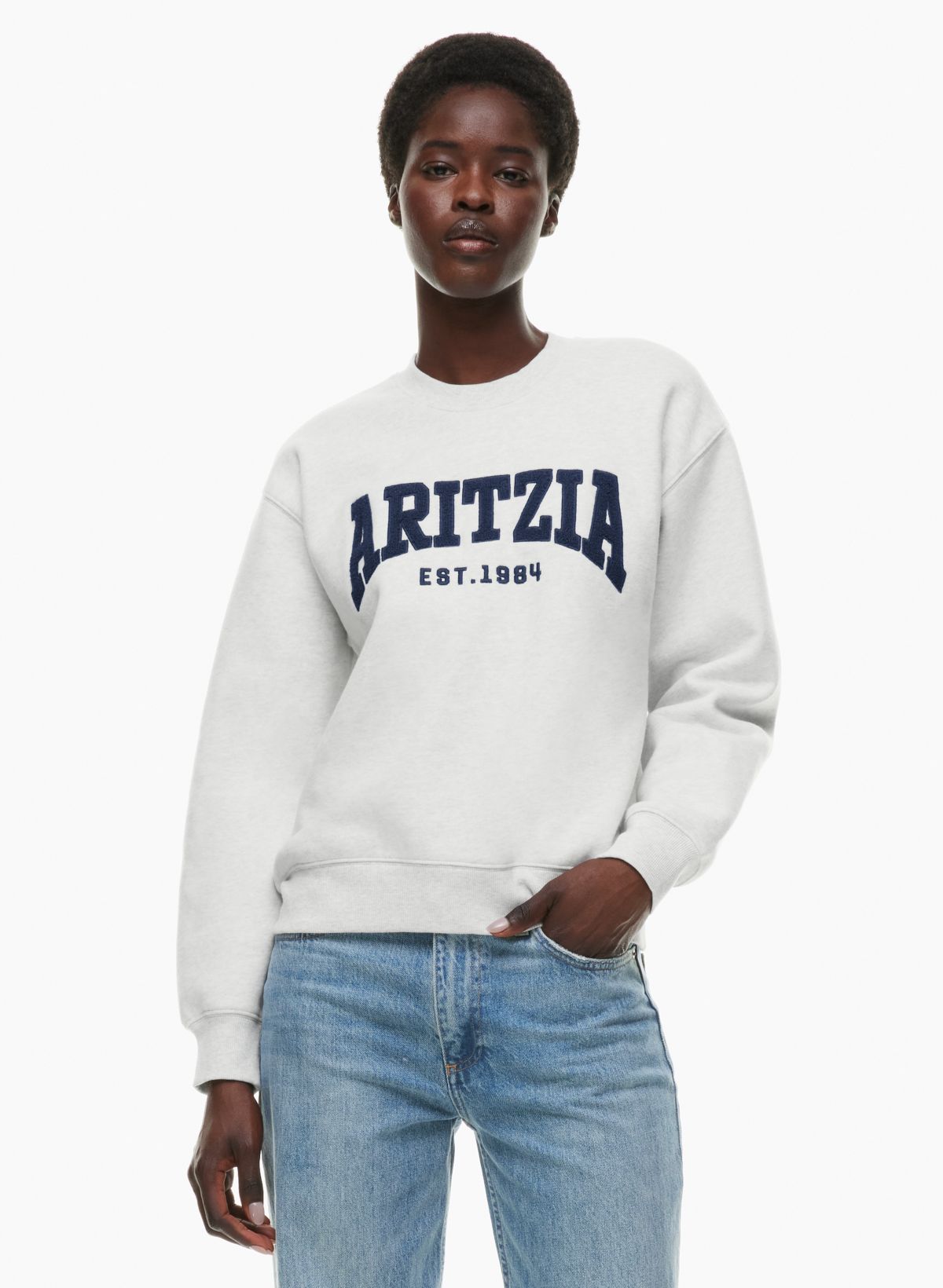 Sweatfleece COZY FLEECE PERFECT CREW SWEATSHIRT | Aritzia CA