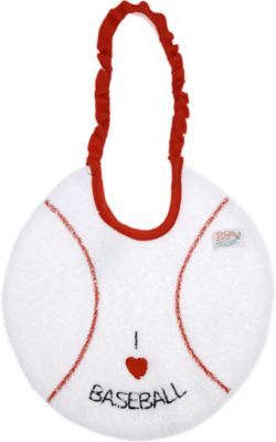 Zigozago I Love Baseball Bib