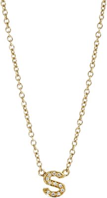 Jennifer Meyer Yellow Gold & Diamond G Initial Pendant Necklace 