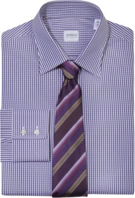 Armani Collezioni Gingham Dress Shirt 