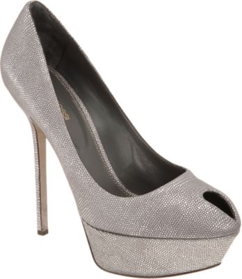 Sergio Rossi Metallic Peep Toe Platform Pump