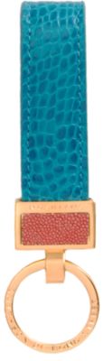 Smythson Turquoise Collection Strap Key Ring 