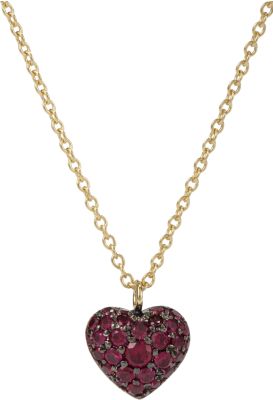 Finn Gold & Ruby Heart Pendant Necklace